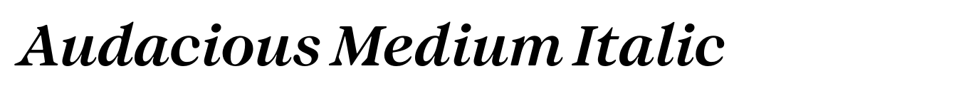 Audacious Medium Italic